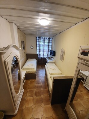 Standard Double or Two Twins with shared Bathroom | Iron/ironing board, free cribs/infant beds, WiFi