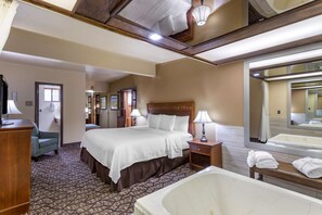 Suite, 1 King Bed, Non Smoking, Hot Tub | Premium bedding, in-room safe, individually furnished, desk