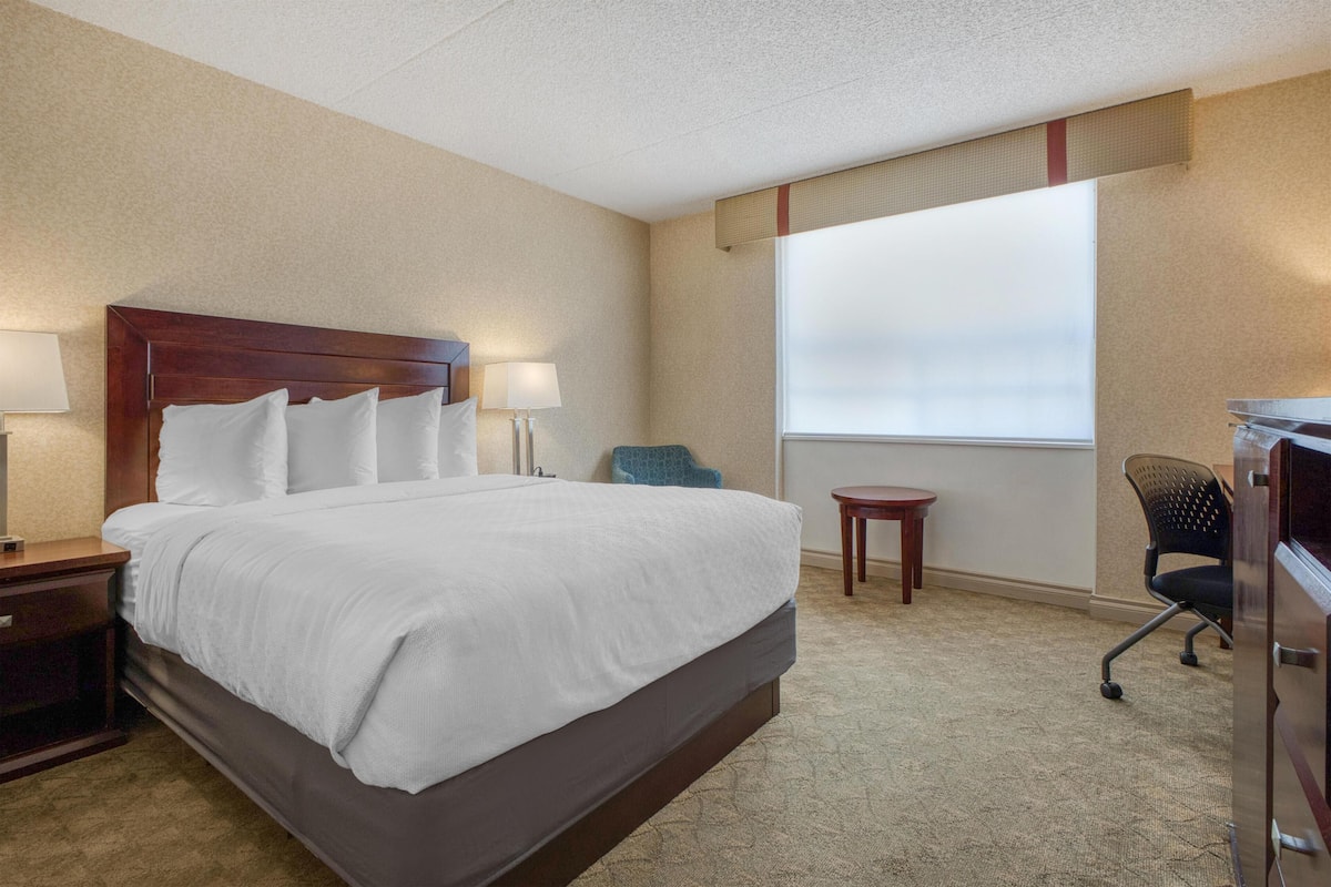 Premium bedding, desk, iron/ironing board, WiFi (free)