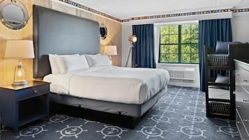 Premium bedding, down comforters, pillowtop beds, in-room safe