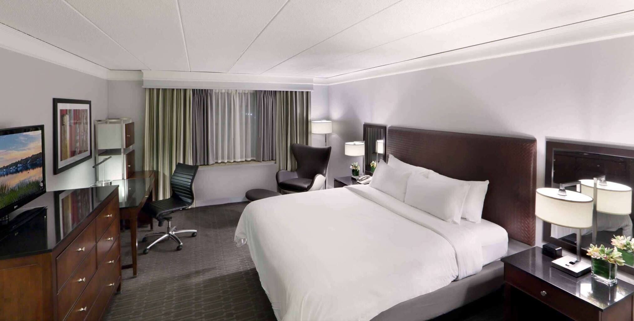 Premium bedding, down comforters, pillowtop beds, in-room safe