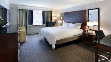 Premium bedding, down comforters, pillowtop beds, in-room safe