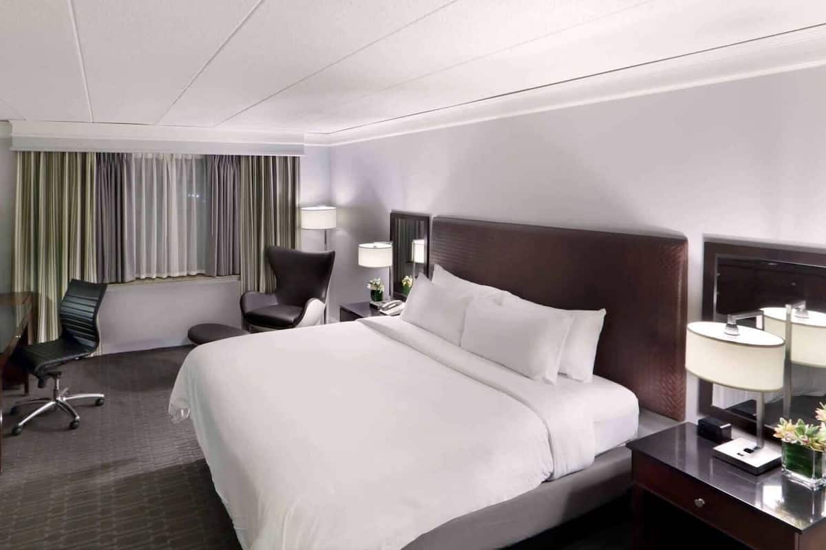 Premium bedding, down comforters, pillowtop beds, in-room safe