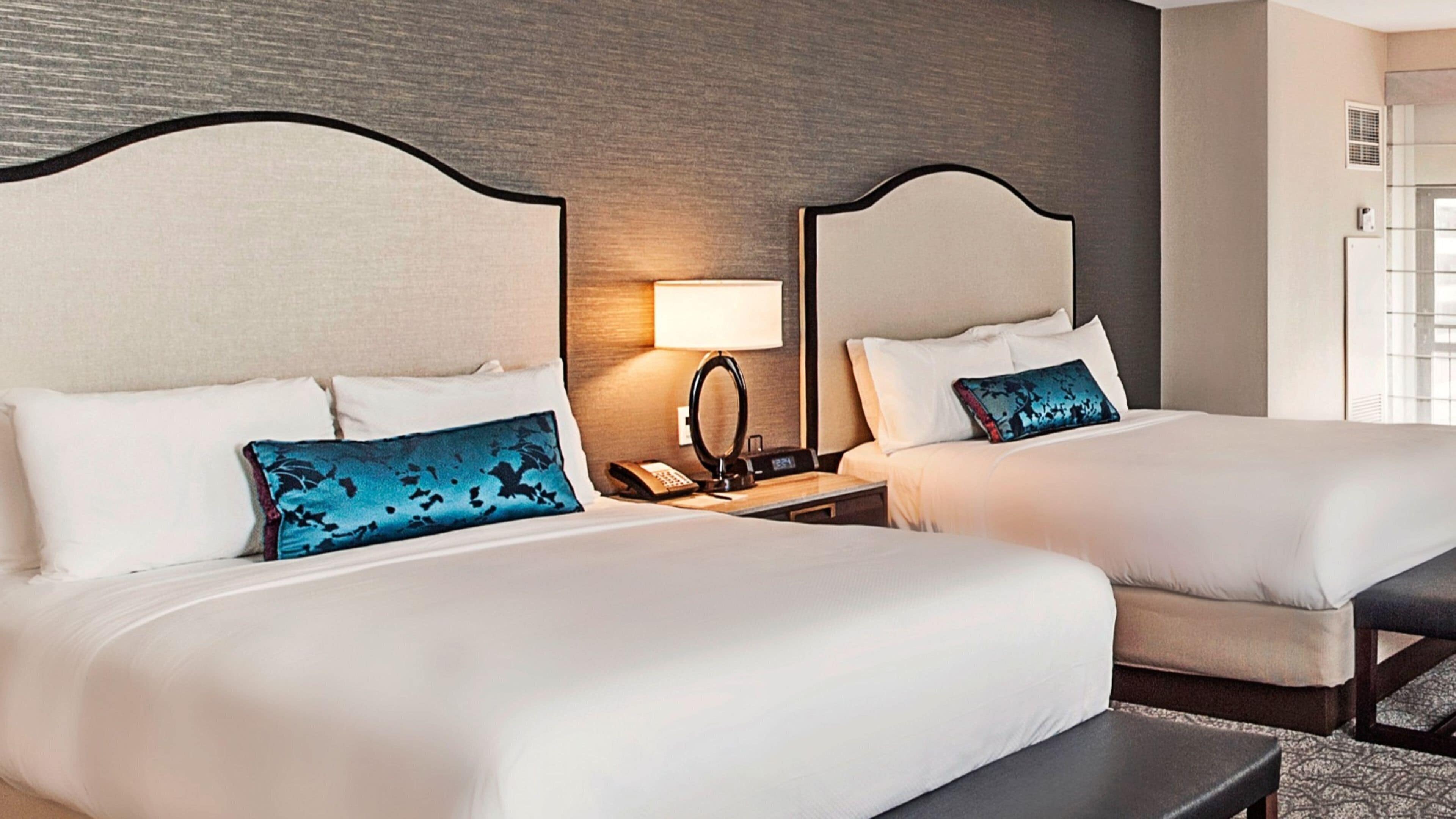 Egyptian cotton sheets, premium bedding, down duvets, pillow-top beds
