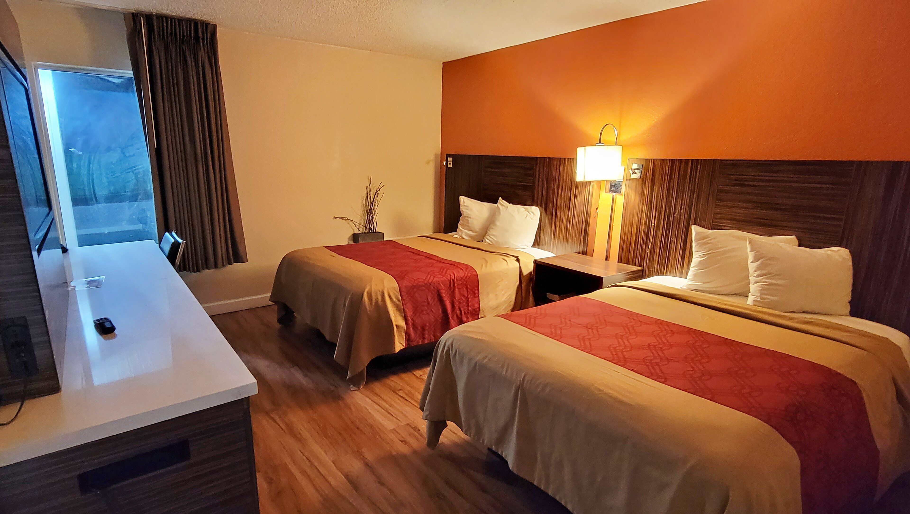 standard suite, 2 double beds, non smoking, refrigerator & microwave | hypo-allergenic bedding, desk, laptop workspace, blackout curtains