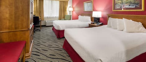 Desk, laptop workspace, iron/ironing board, free cots/infant beds