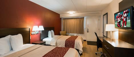 Deluxe Room, 2 Double Beds (Smoke Free) | Desk, free cots/infant beds, free WiFi, bed sheets