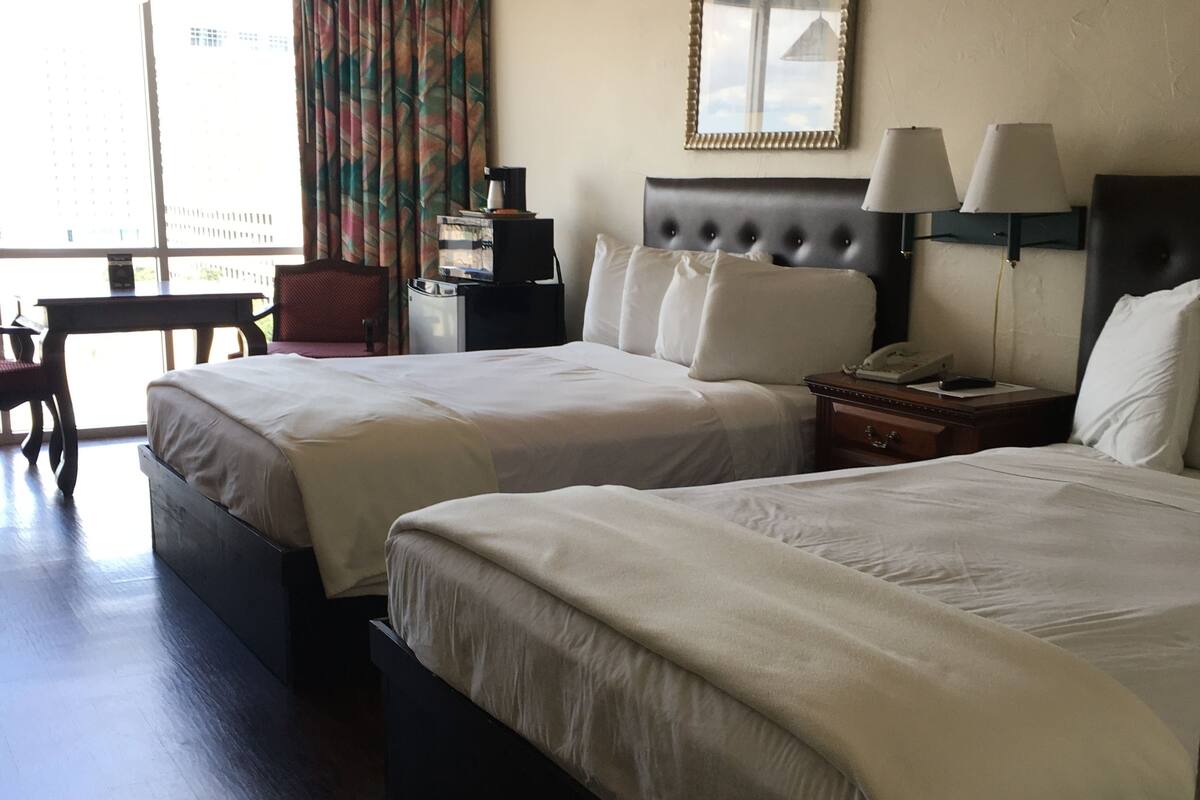 Standard Room, 2 Queen Beds | Premium bedding, desk, blackout drapes