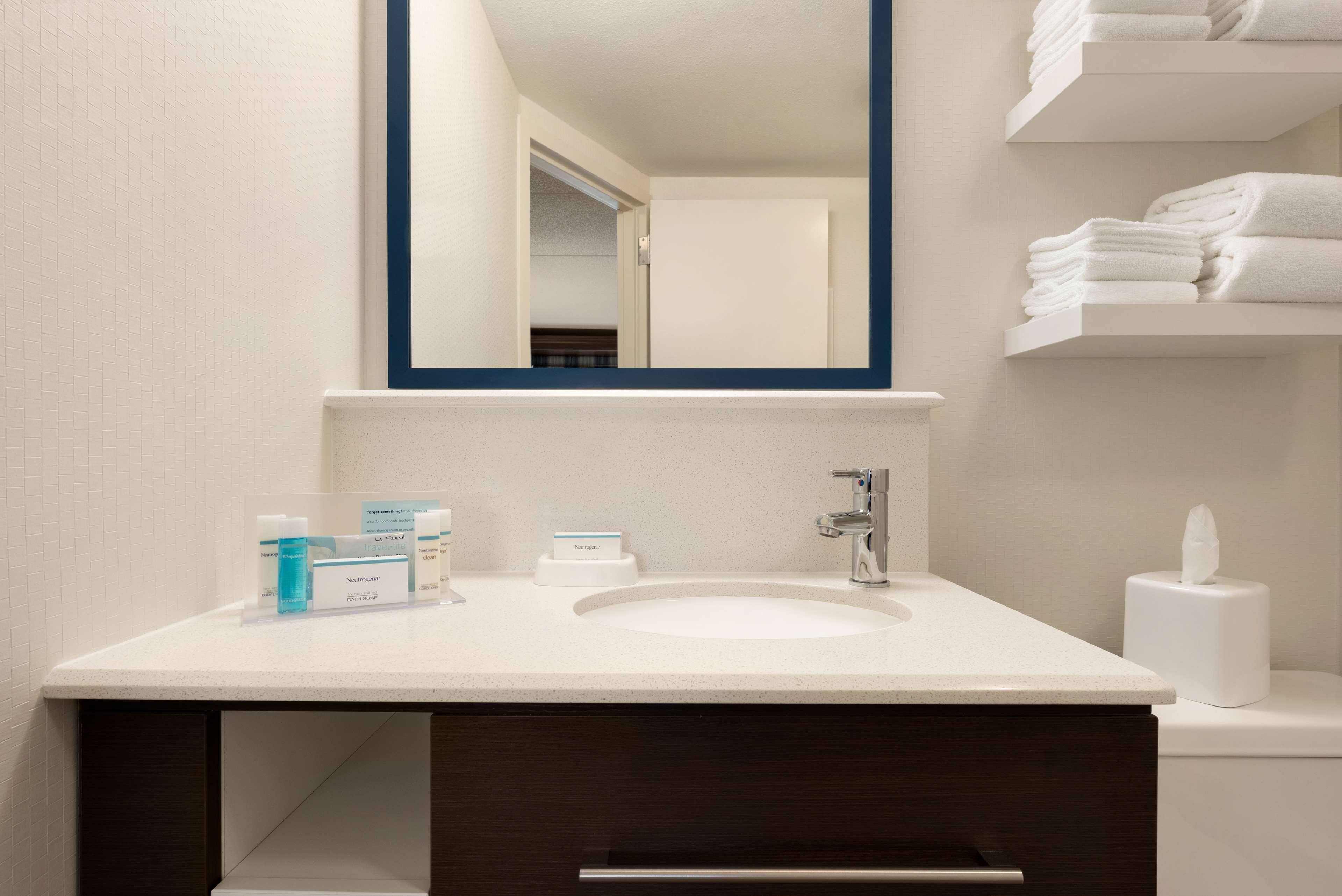 free toiletries, hair dryer, towels, soap