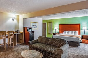 Desk, laptop workspace, iron/ironing board, WiFi