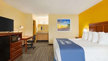 Desk, free WiFi, bed sheets, alarm clocks