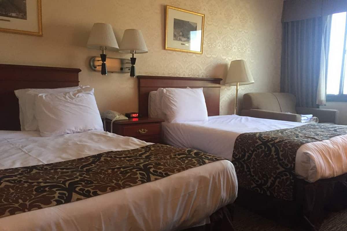 In-room safe, desk, laptop workspace, blackout curtains