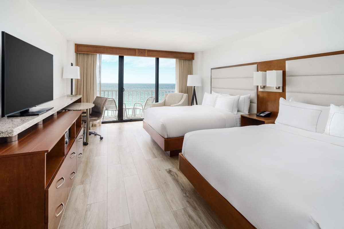 Premium bedding, down duvets, pillow-top beds, in-room safe