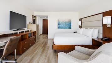 Premium bedding, down comforters, pillowtop beds, in-room safe