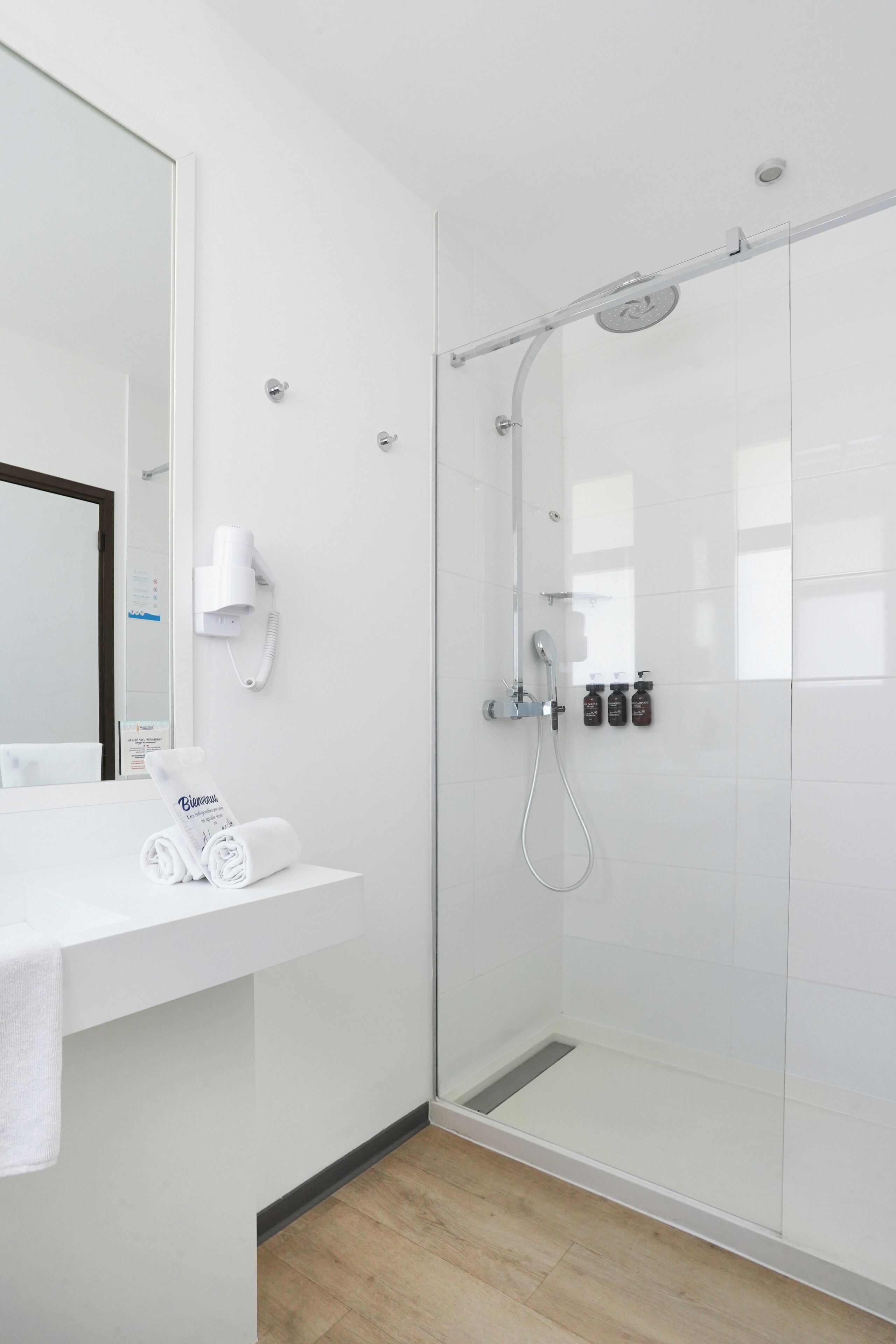 deluxe room, 1 double bed with sofa bed, lagoon view (2 guests) | bathroom | shower, rainfall showerhead, free toiletries, hair dryer