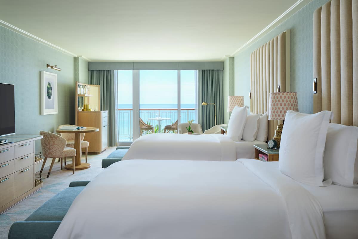 Ocean View Studio Suite Double | Premium bedding, down comforters, pillowtop beds, minibar