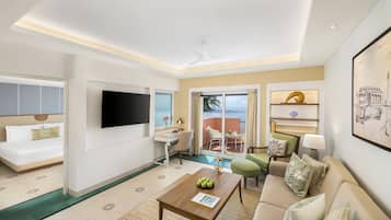 Premium Suite, Sea View | Living area | TV