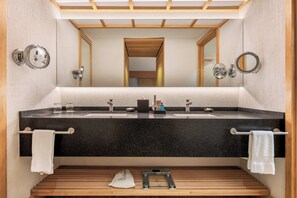 Dusche, Regendusche, Haartrockner, Handtücher