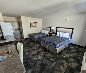 Deluxe Room, 2 Double Beds, Non Smoking | Desk, blackout drapes, iron/ironing board, free WiFi - Bluegrass Extended Stay Hotel (Lexington)