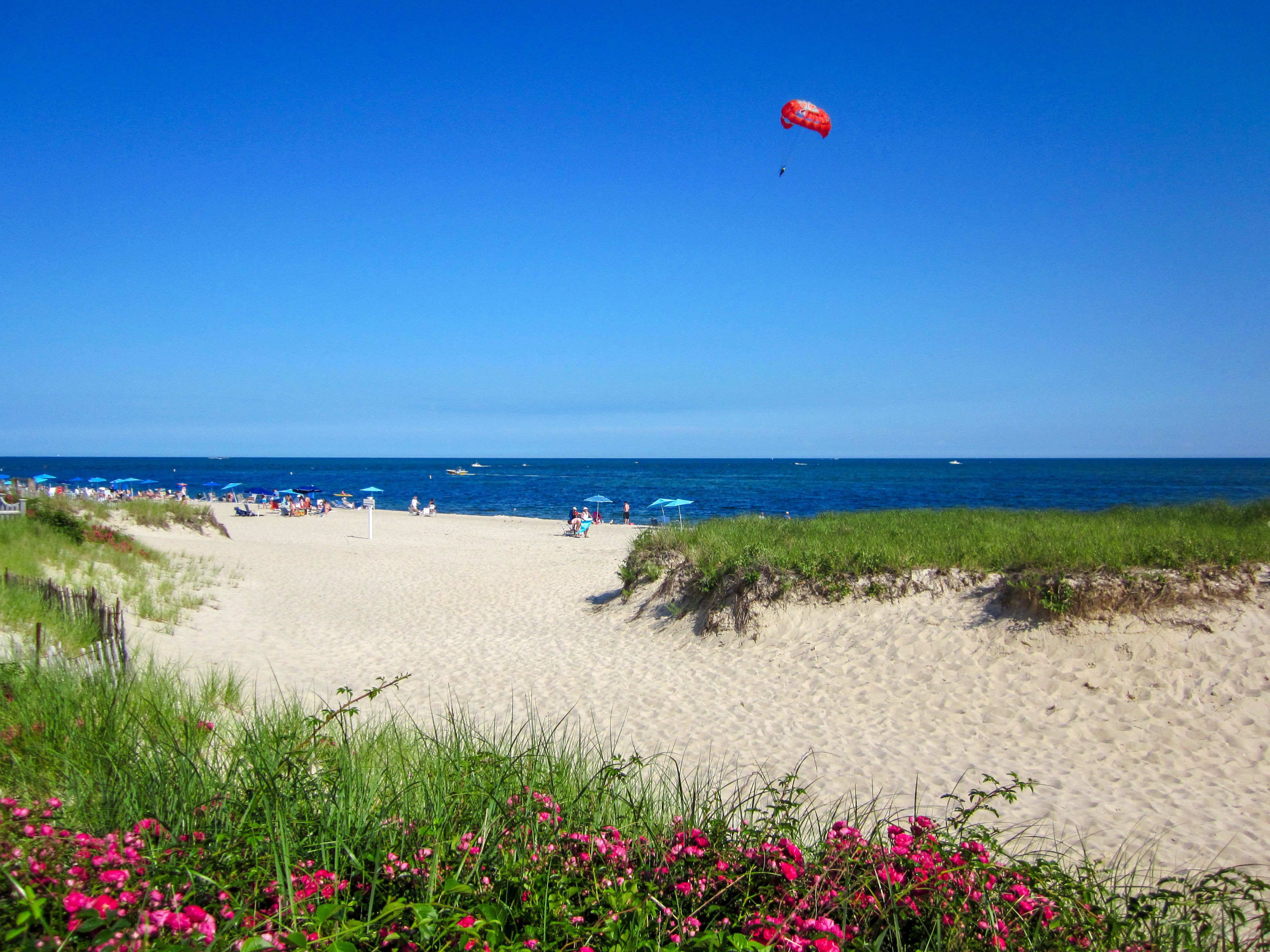 private beach, sun-loungers, beach umbrellas, beach towels
