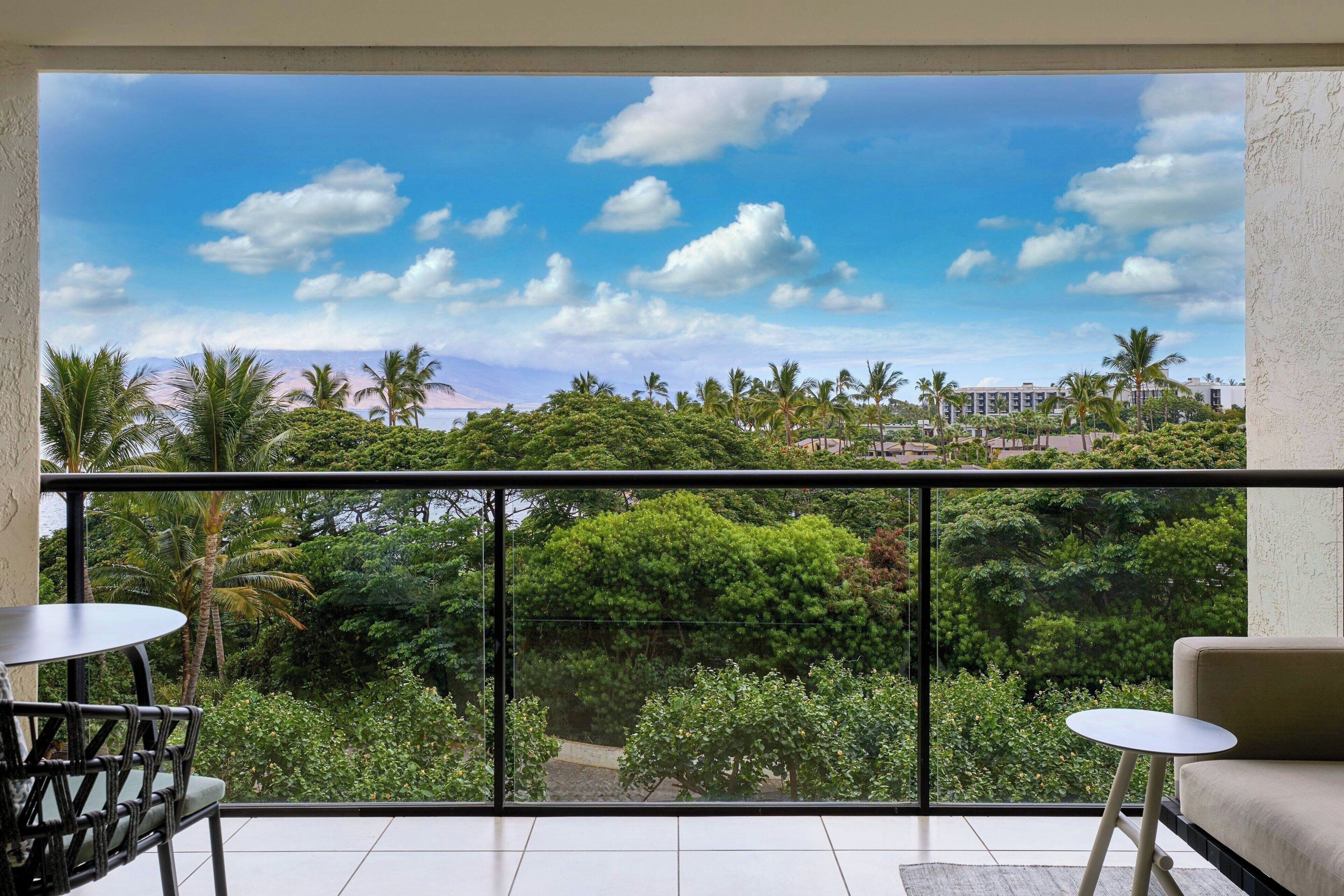 Suite junior, 1 cama King size, balcón, vista al jardín | Caja de seguridad en la habitación y escritorio 