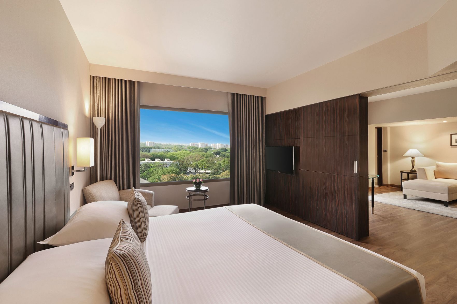 Premium bedding, memory-foam beds, in-room safe, desk