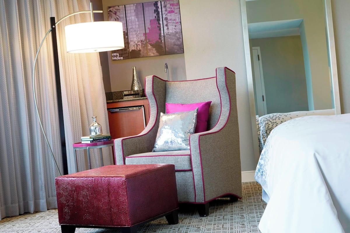 Pillow-top beds, minibar, in-room safe, desk