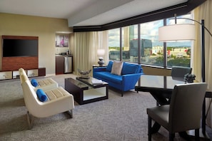 Suite, 1 Bedroom, Corner | Living room | 46-inch flat-screen TV with cable channels, TV, pay films - Renaissance Atlanta Waverly Hotel & Convention Center (Atlanta)