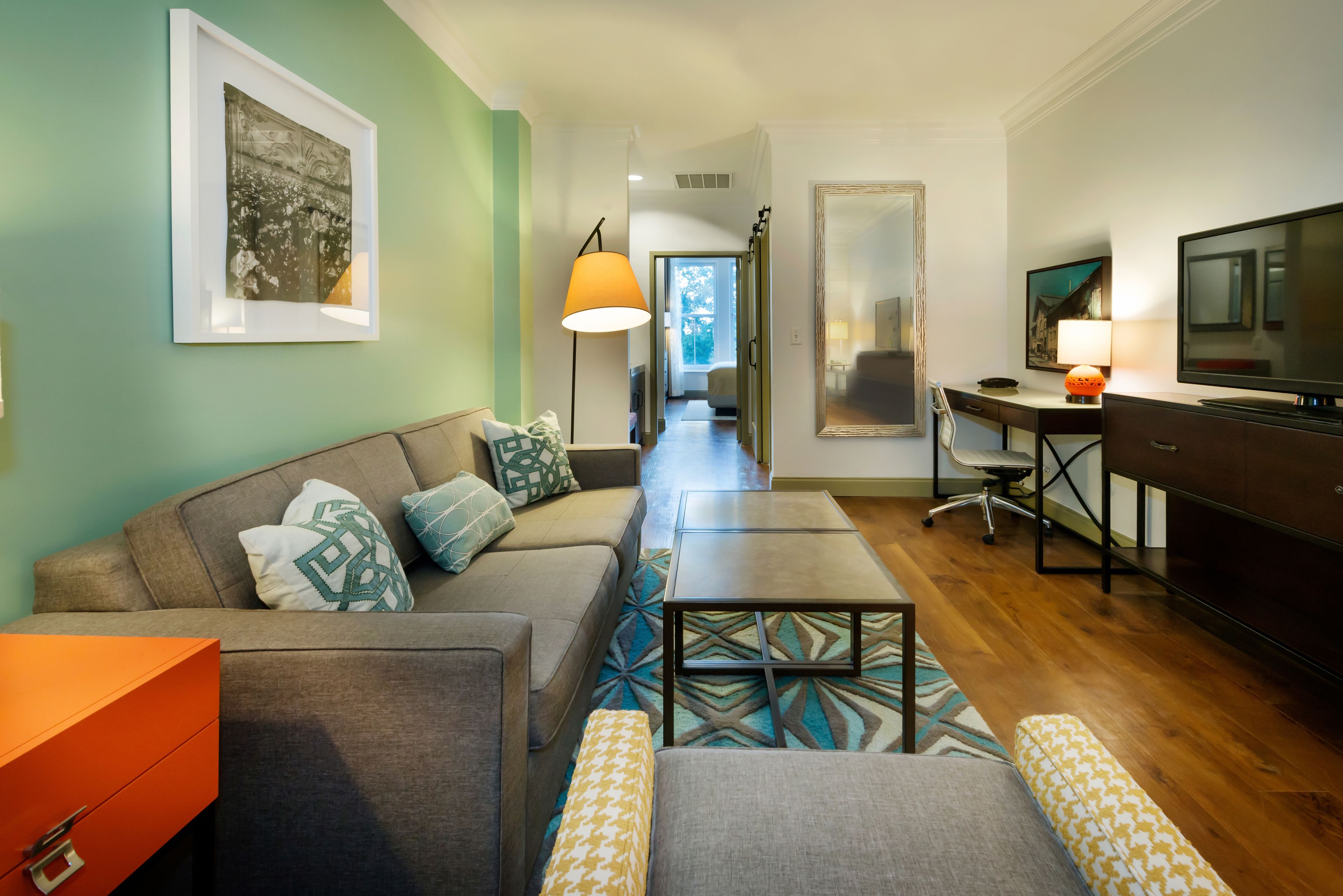 Hypo-allergenic bedding, pillow-top beds, individually furnished, desk