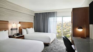 Premium bedding, pillowtop beds, in-room safe, desk