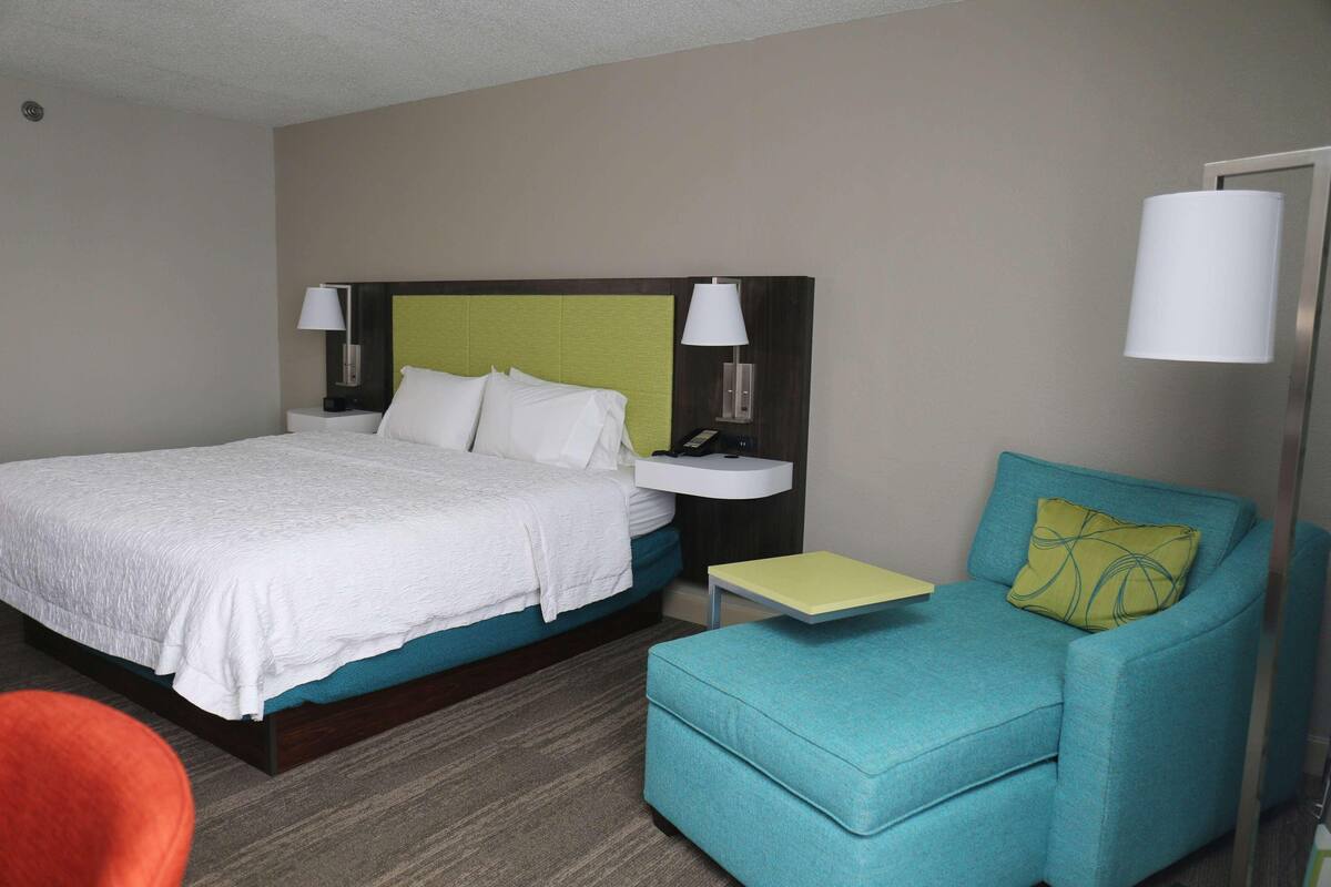 Blackout curtains, iron/ironing board, free WiFi, bed sheets