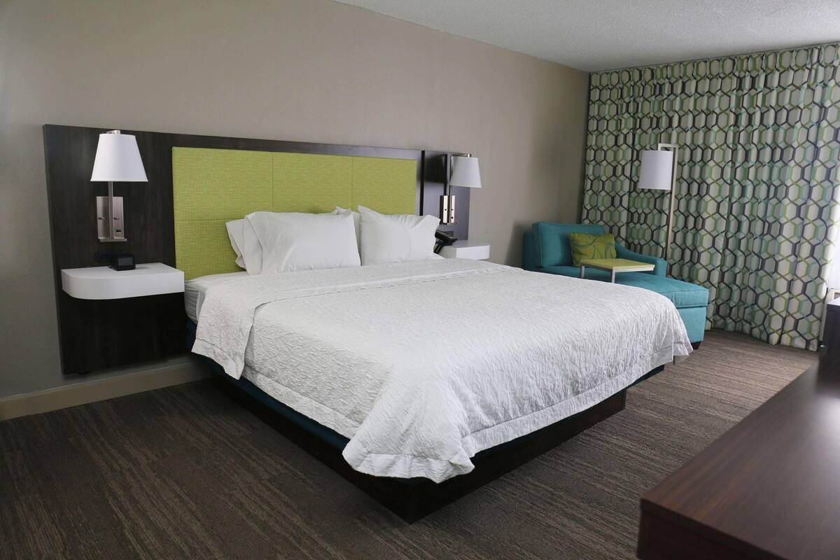 Blackout curtains, iron/ironing board, free WiFi, bed sheets