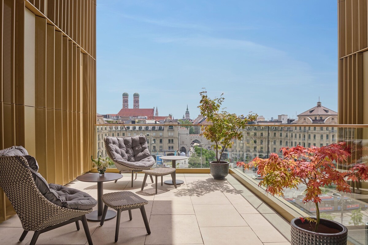 غرفة - غرفة نوم واحدة - منظر للمدينة (Terrace) | أغطية فراش متميزة وألحفة محشوة بالريش وأسرّة بطبقة علوية مريحة