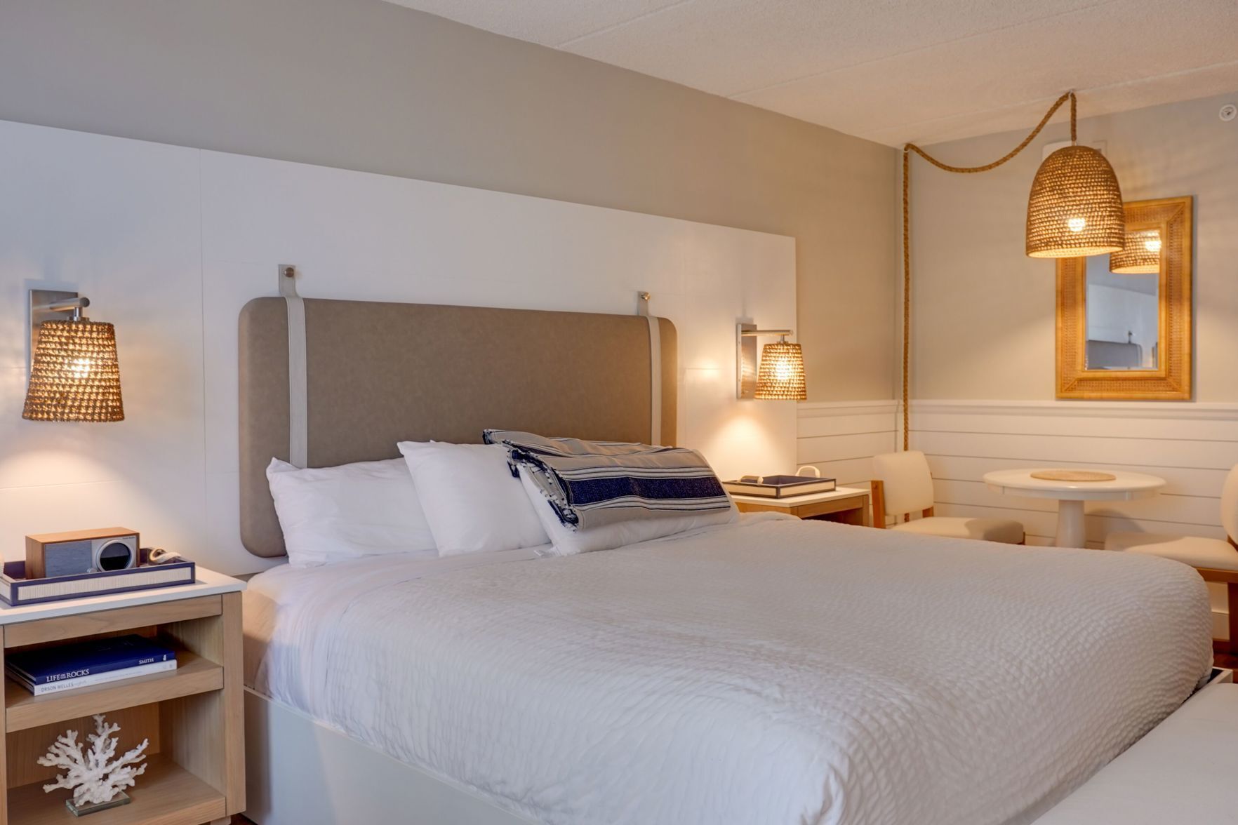 Premium bedding, down duvets, memory-foam beds, in-room safe