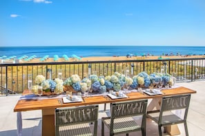 Outdoor wedding area