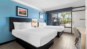 Standard Room, 2 Double Beds, Non Smoking | Premium bedding, desk, iron/ironing board, free cribs/infant beds