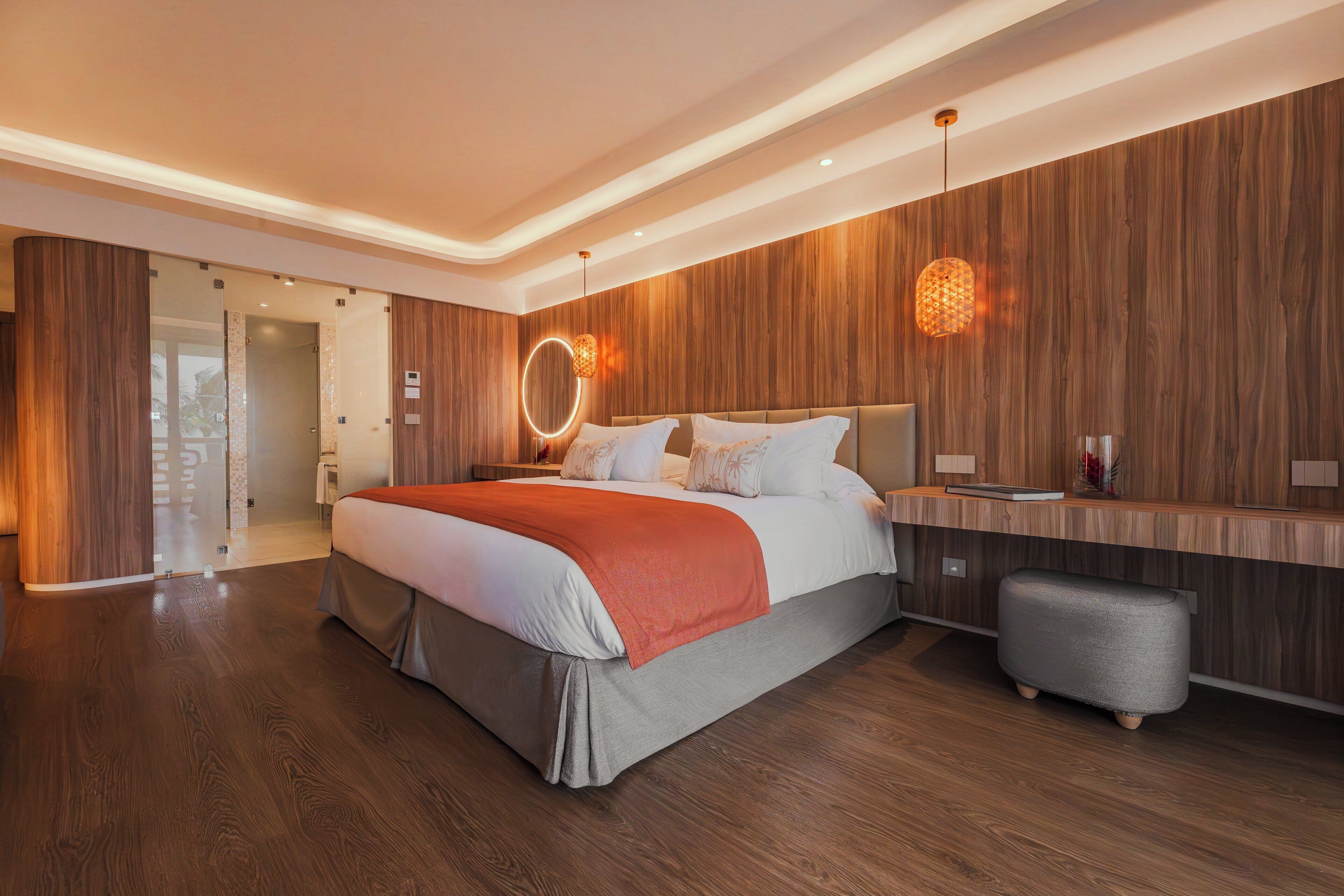 Habitación Premium, 1 cama King size, vista al océano | Ropa de cama de alta calidad, edredón y camas con efecto memoria 