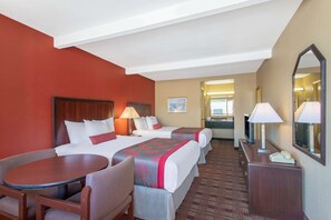 Double Room, 2 Double Beds | Select Comfort beds, in-room safe, desk, iron/ironing board