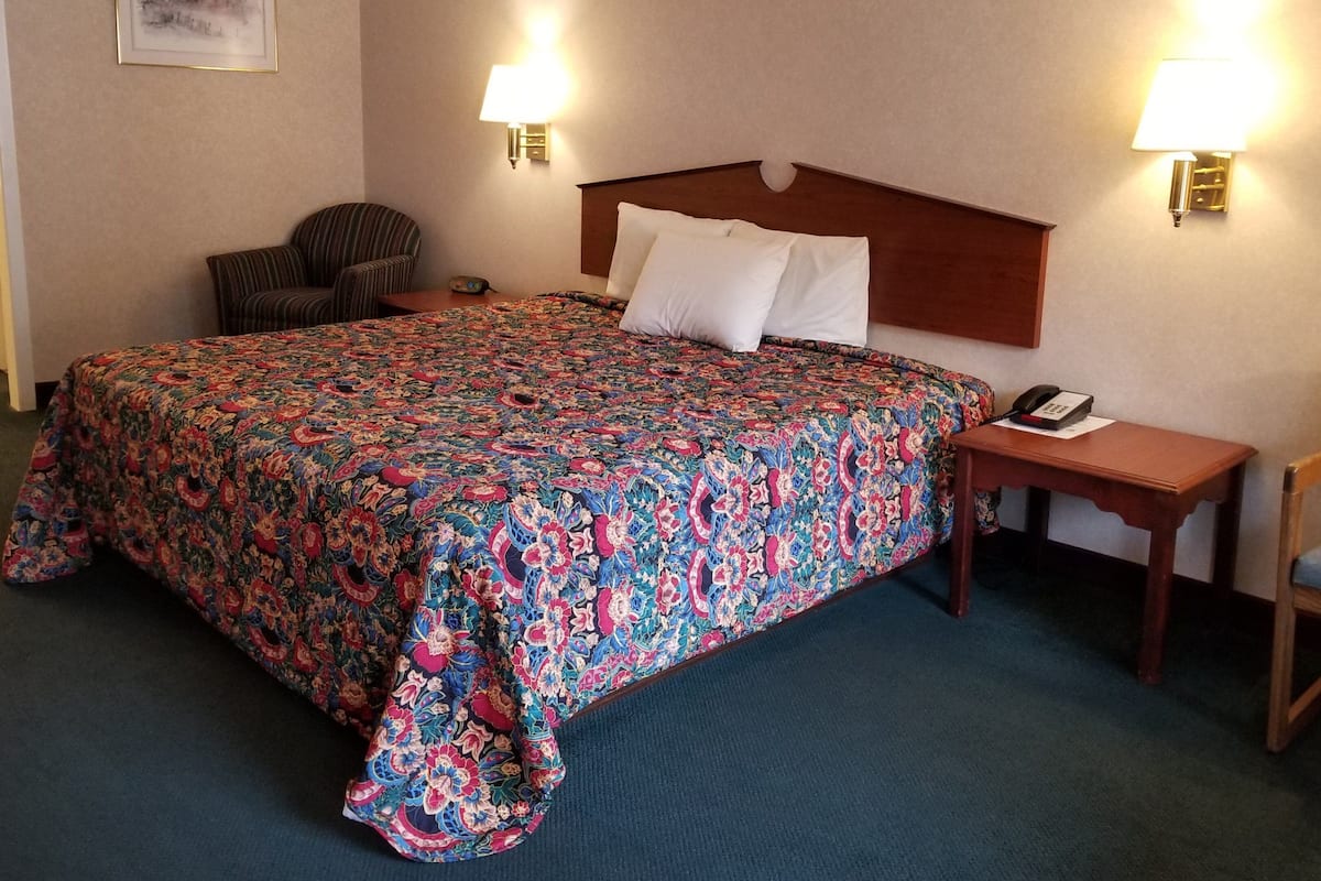 Traditionele kamer, 1 kingsize bed, niet-roken, privébadkamer | Een bureau, een laptopwerkplek, verduisterende gordijnen
