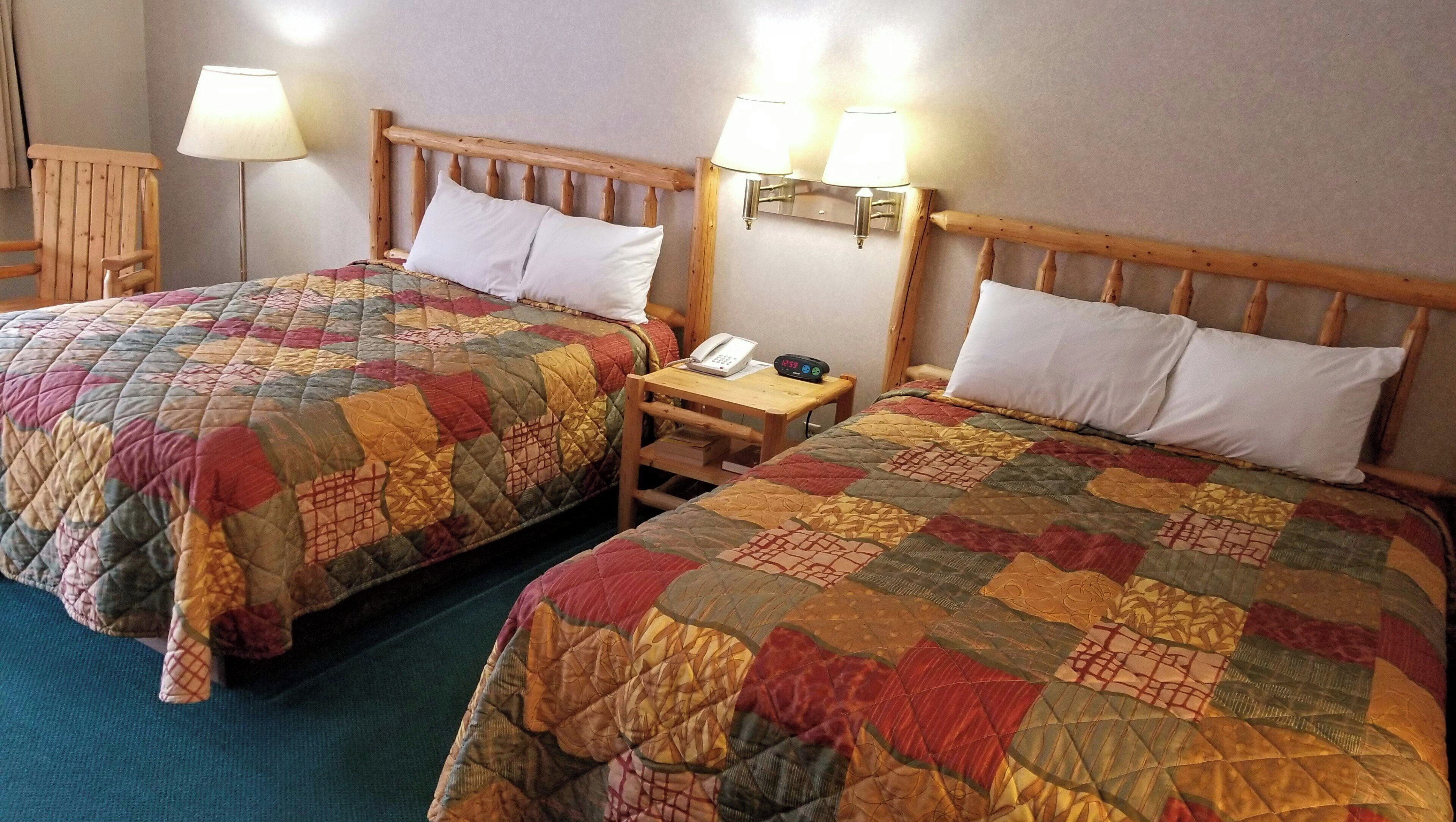 Traditional Room, 2 Queen Beds, Non Smoking, Private Bathroom | Desk, laptop workspace, blackout drapes, iron/ironing board