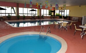 Indoor pool, pool loungers