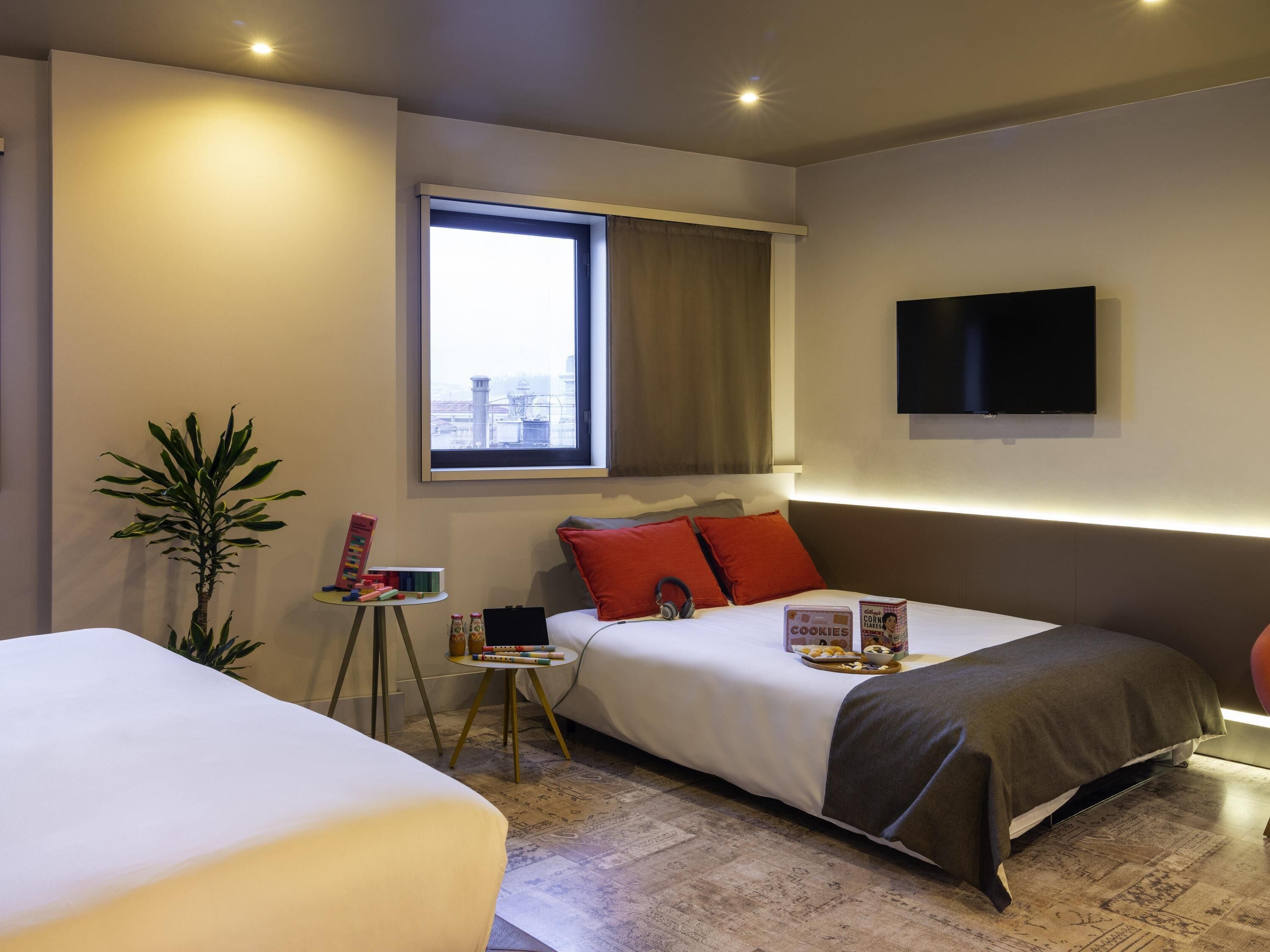 Suite familiale, 1 lit double et 1 canapé-lit | Literie hypoallergénique, lit avec matelas Select Comfort, minibar