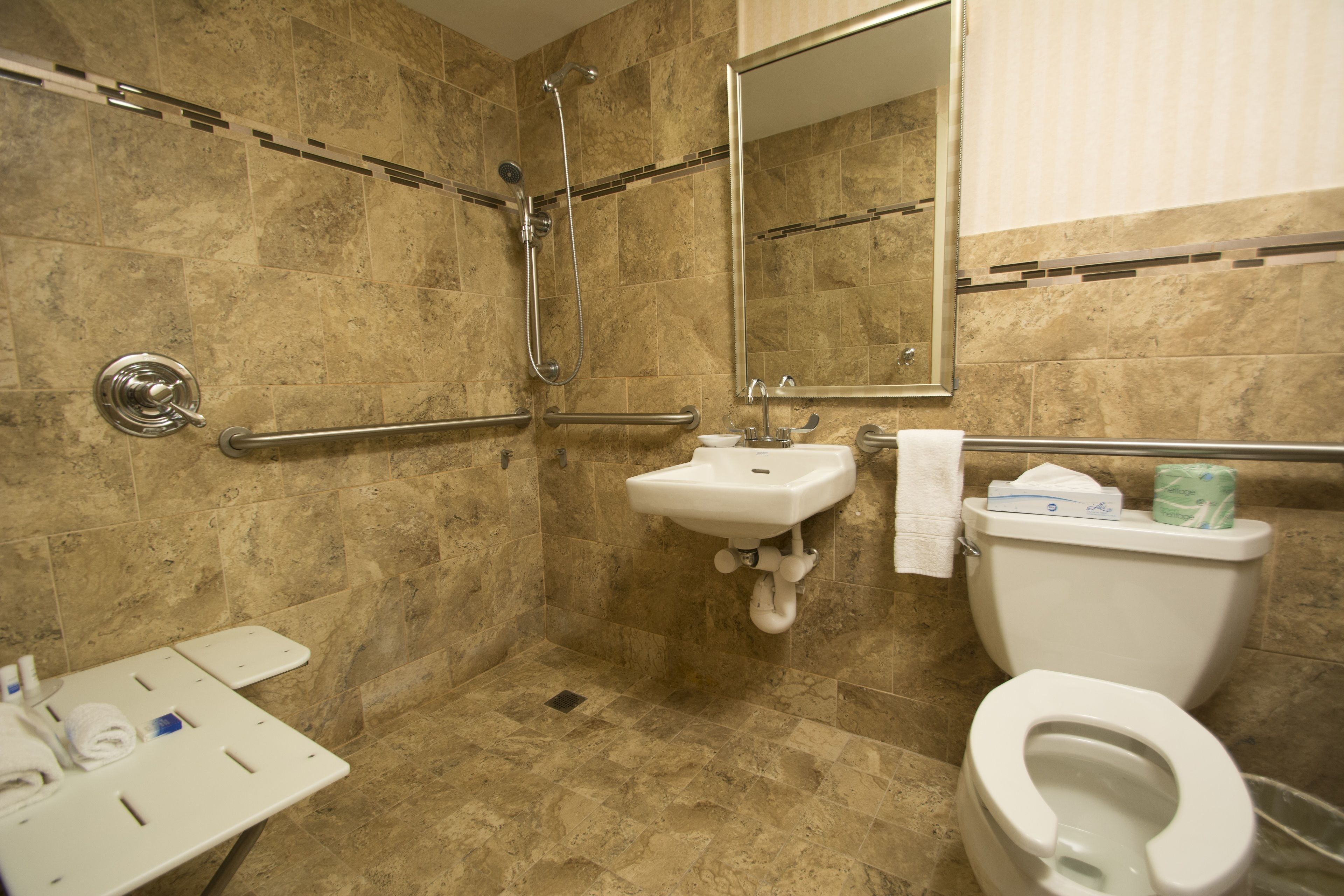 Free toiletries, hair dryer, towels, soap