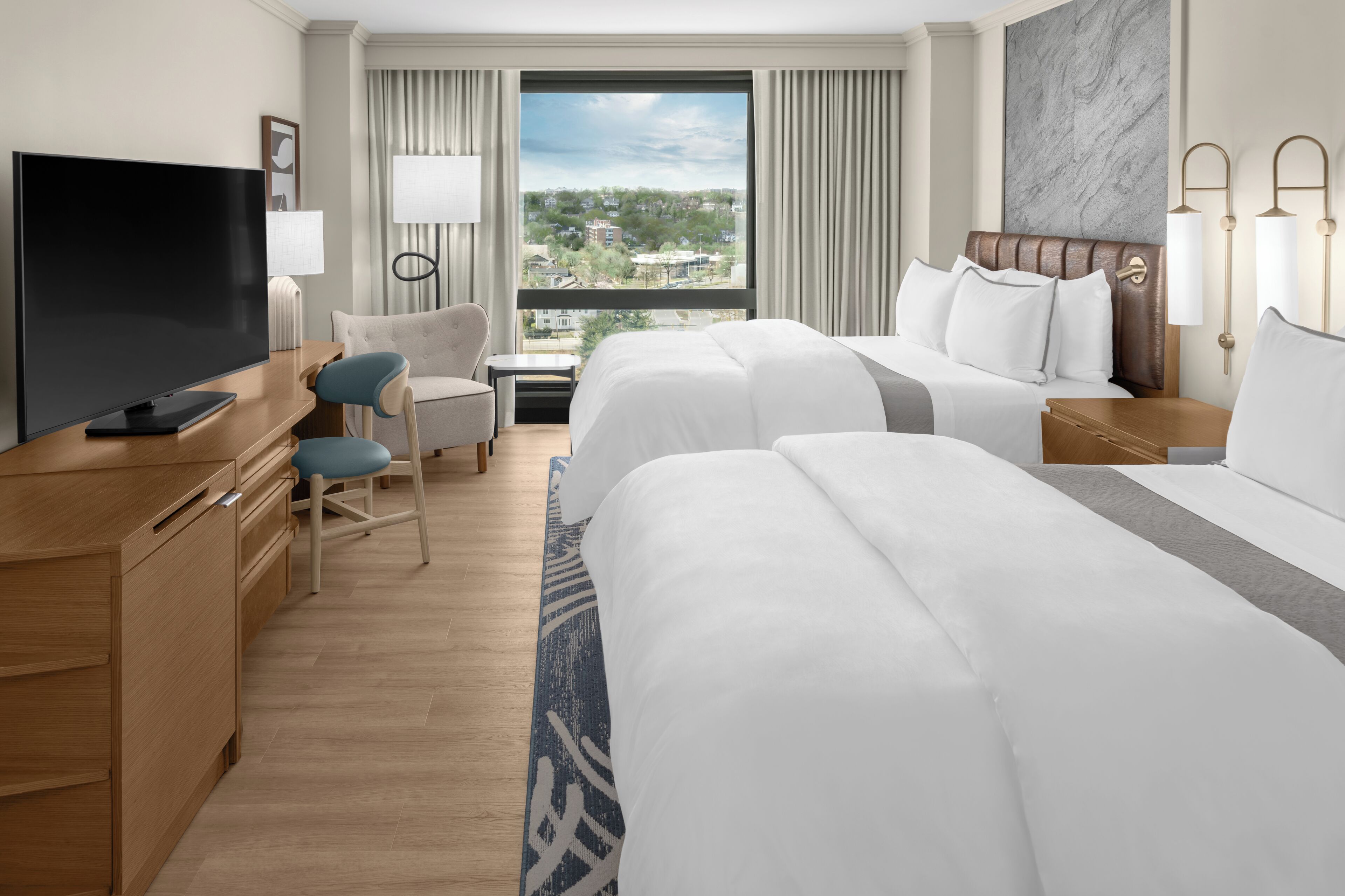 Chambre Premium, 2 lits doubles | Vue de la chambre