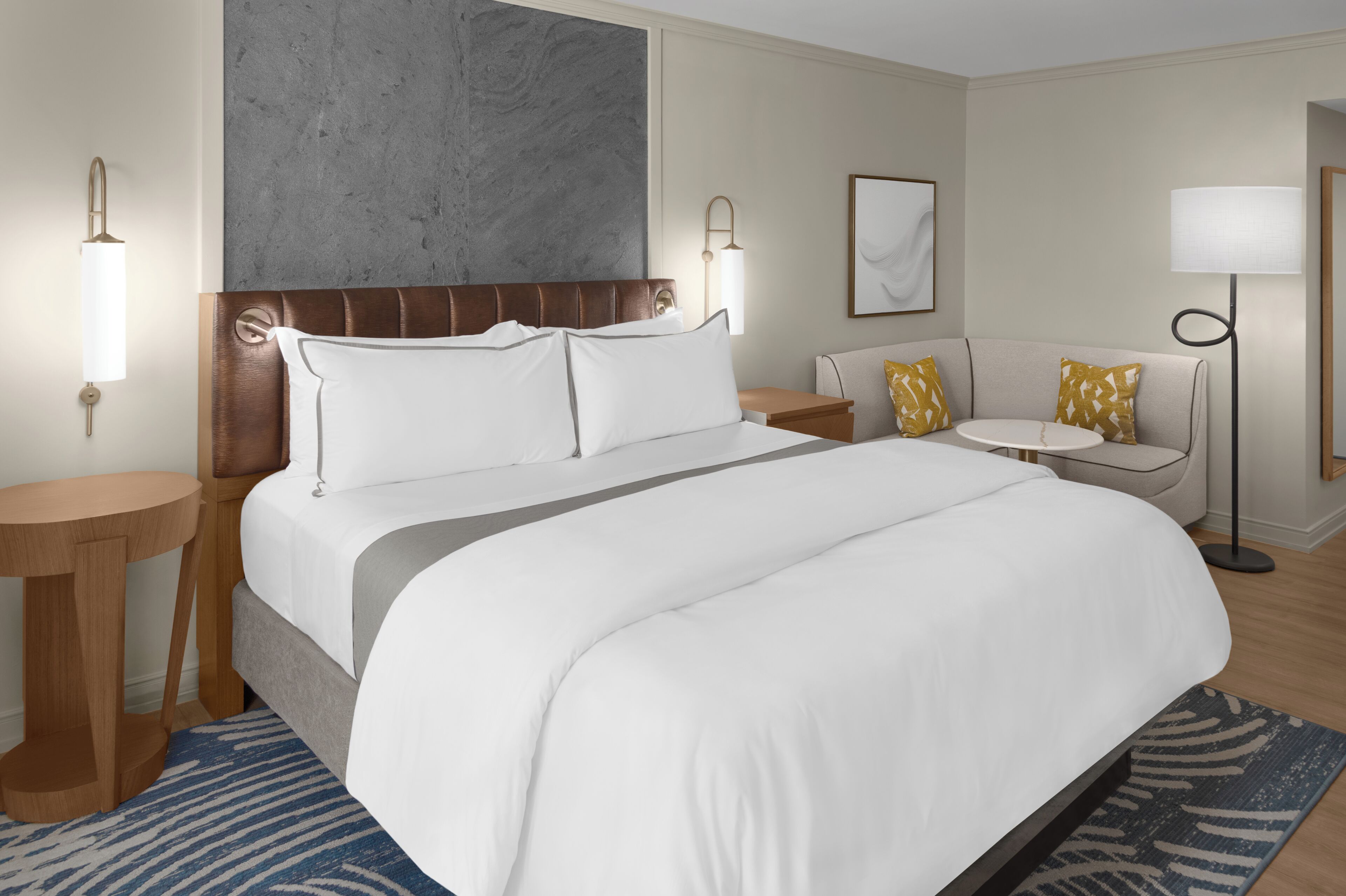 Premium bedding, down duvets, in-room safe, desk