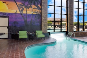 Seasonal outdoor pool, pool umbrellas, sun loungers