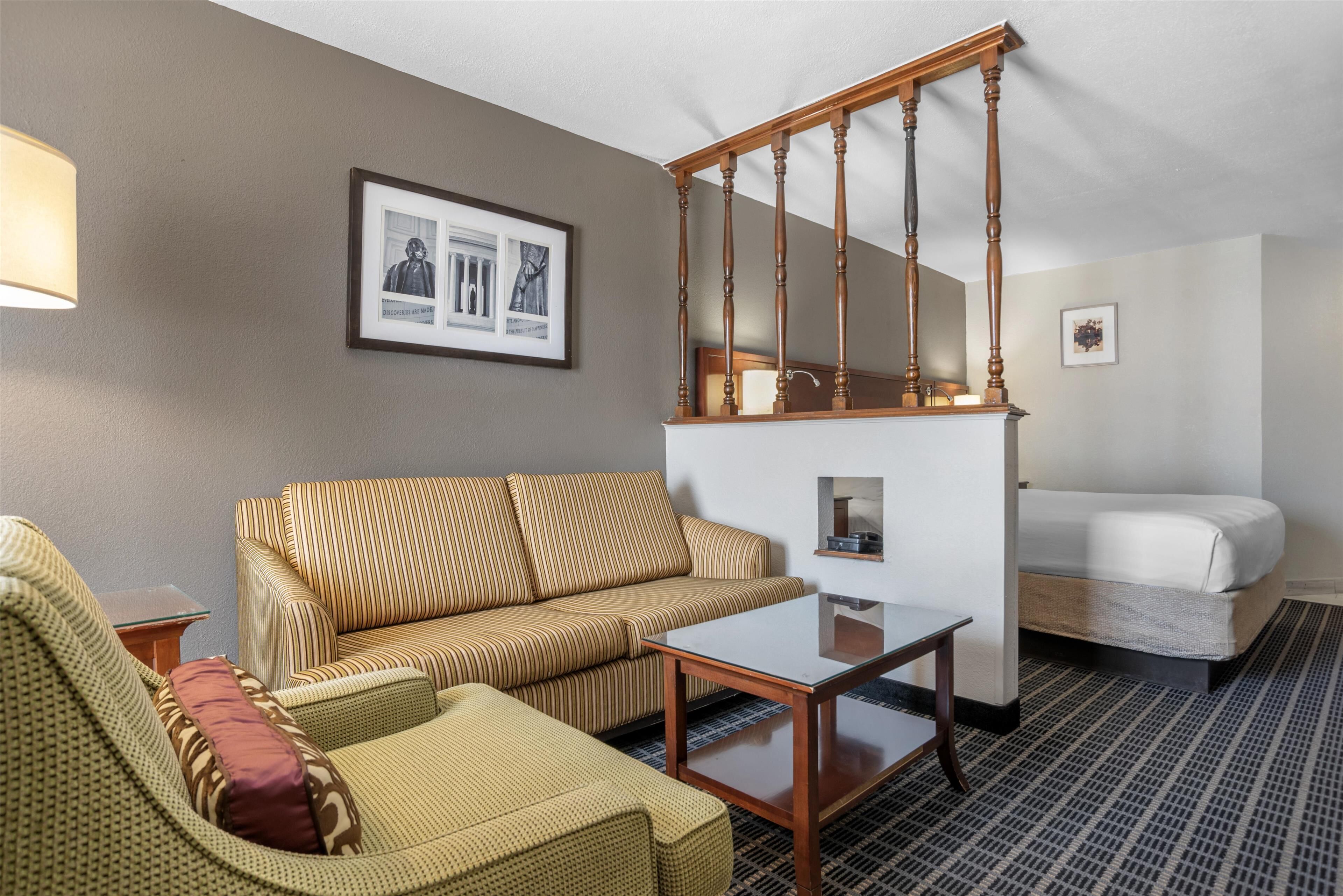 Suite, 1 King Bed, Non Smoking, Refrigerator | Desk, laptop workspace, blackout curtains, iron/ironing board