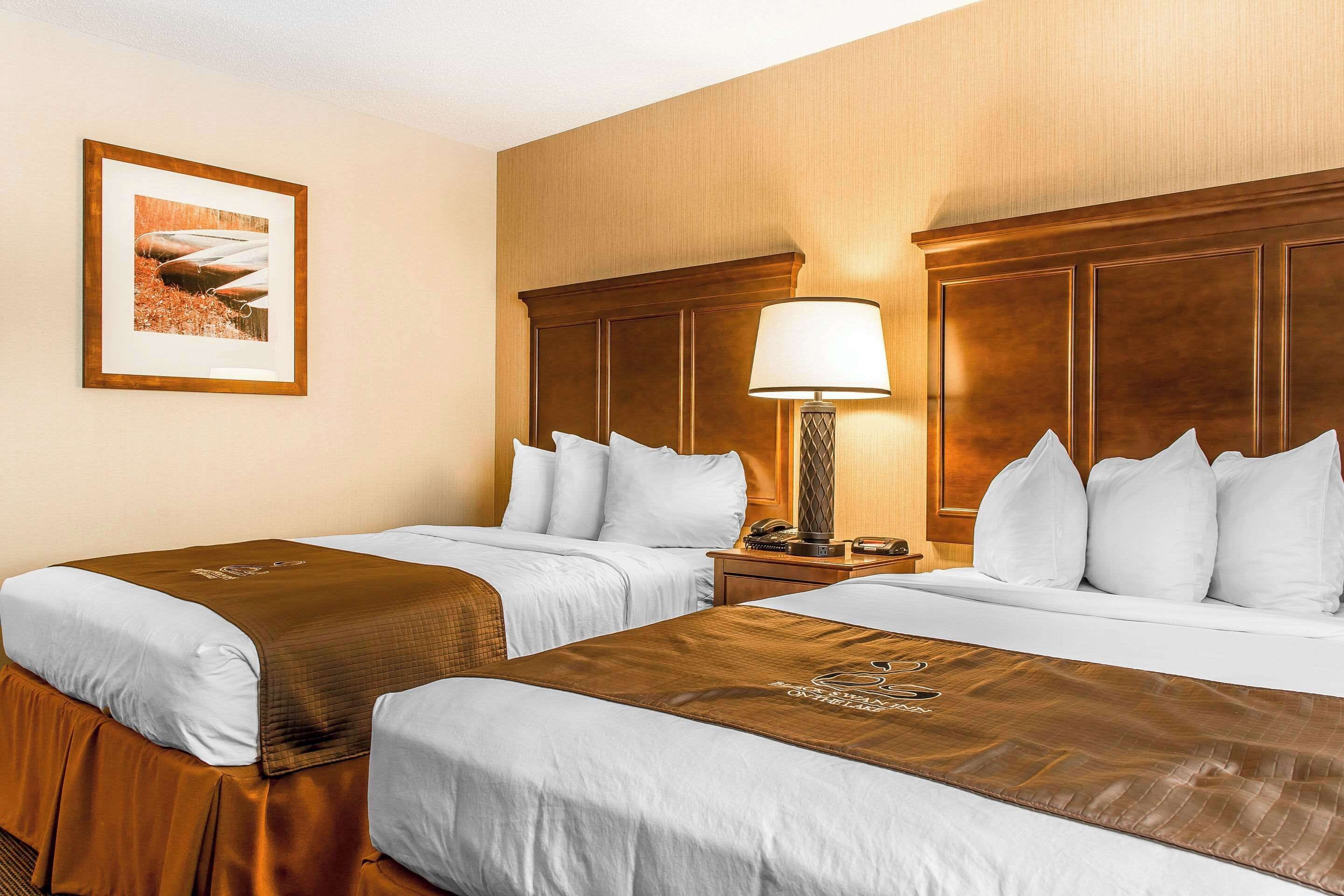 non lakeside standard room, 2 double beds | premium bedding, desk, laptop workspace, blackout curtains