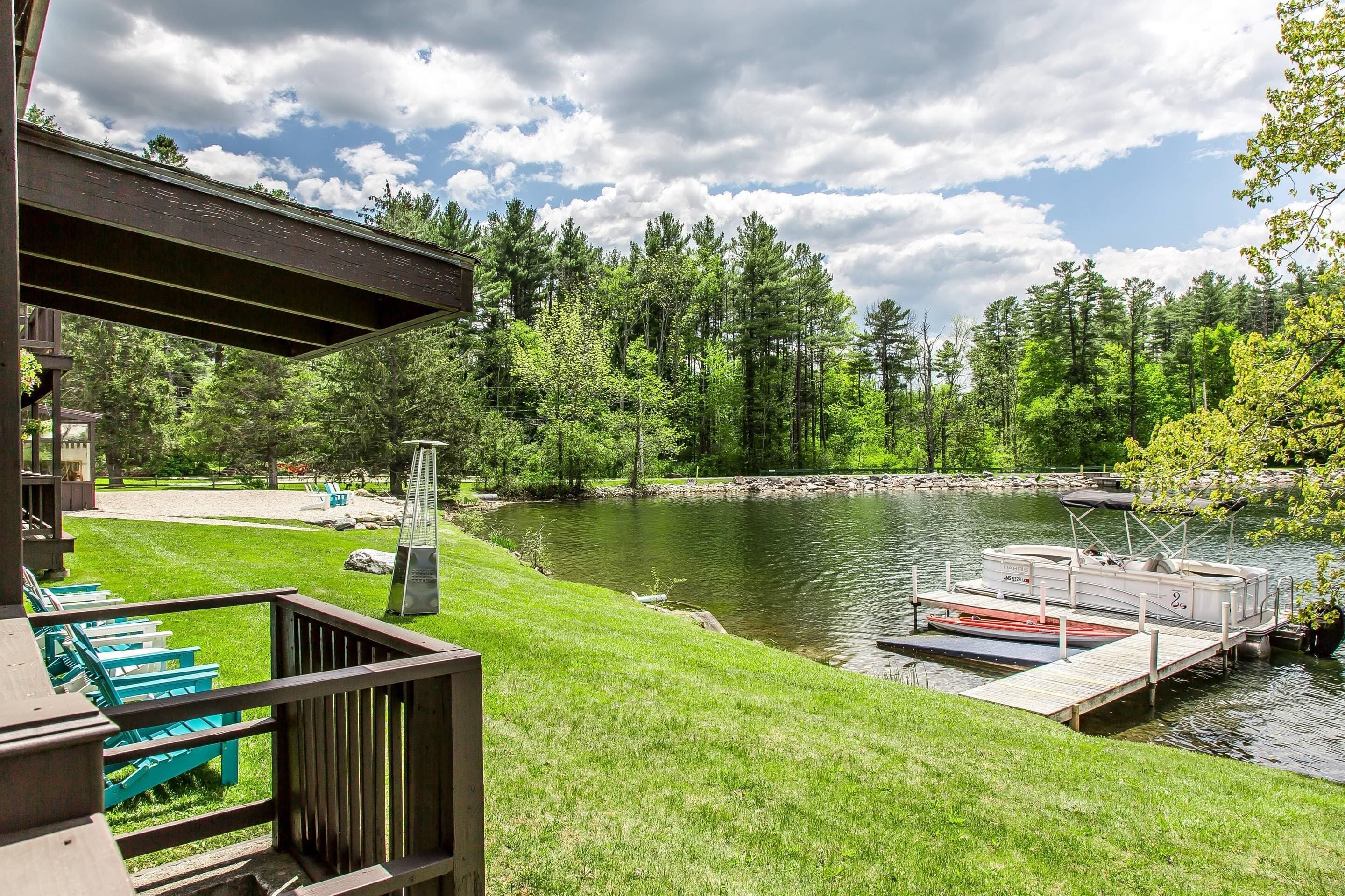 Premium bedding, desk, laptop workspace, blackout curtains