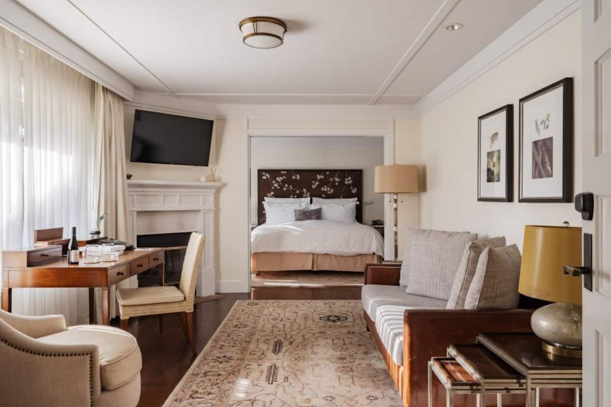 1 chambre, literie de qualité supérieure, couette en duvet d'oie